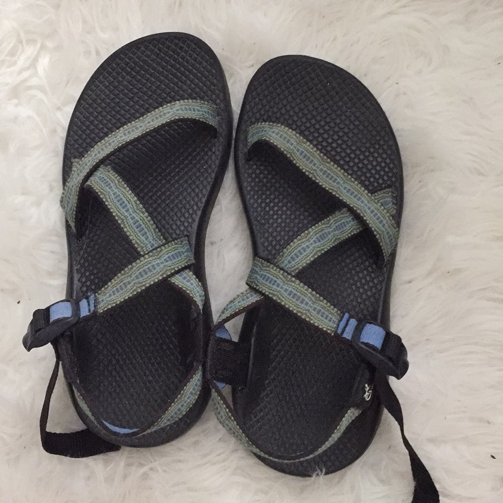 Gently Used Blue and Green Chaco Sandal